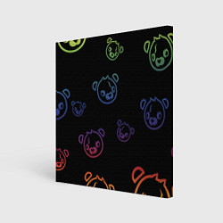 Холст квадратный Colorful Bear, цвет: 3D-принт