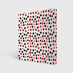 Холст квадратный Карточные Масти, цвет: 3D-принт