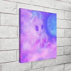 Холст квадратный Пони в облаках, цвет: 3D-принт — фото 2