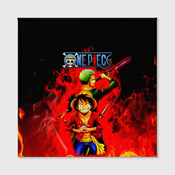 Холст квадратный Зоро и Луффи в огне One Piece, цвет: 3D-принт — фото 2