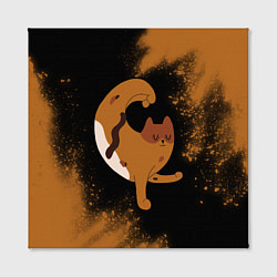 Холст квадратный Кошачья Йога - Взрыв, цвет: 3D-принт — фото 2