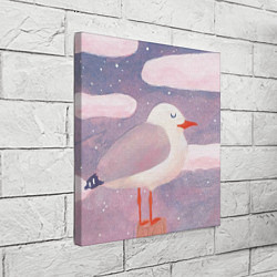 Холст квадратный Отдыхающая чайка, цвет: 3D-принт — фото 2