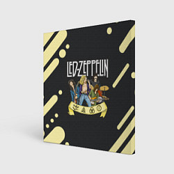 Холст квадратный LED ZEPPELIN ЛЕД ЗЕППЕЛИН Z, цвет: 3D-принт