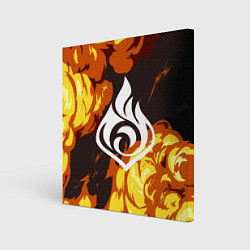 Холст квадратный PIRO ПИРО ГЕНШИН, цвет: 3D-принт