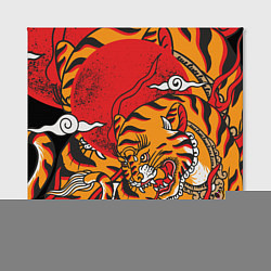 Холст квадратный Год тигра, цвет: 3D-принт — фото 2