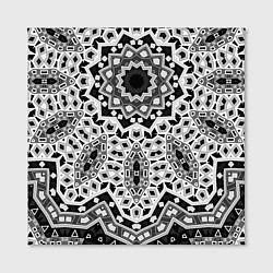 Холст квадратный Черно-белый орнамент, цвет: 3D-принт — фото 2