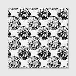 Холст квадратный Черно-белый абстрактный узор, цвет: 3D-принт — фото 2
