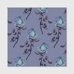 Холст квадратный Голубые розы, цвет: 3D-принт — фото 2