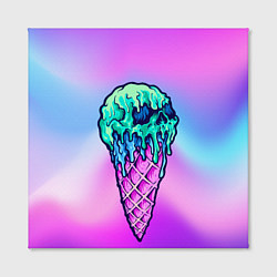 Холст квадратный Мороженое Ice Scream Череп Z, цвет: 3D-принт — фото 2