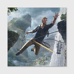 Холст квадратный Нейтан в прыжке Uncharted, цвет: 3D-принт — фото 2