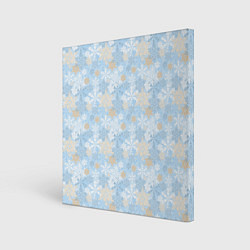 Холст квадратный Узоры Снежинки, цвет: 3D-принт