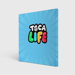 Холст квадратный Toca Life: Logo, цвет: 3D-принт