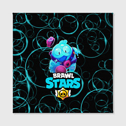 Холст квадратный Brawl Stars Сквик Squeak, цвет: 3D-принт — фото 2