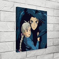 Холст квадратный Ходячий замок Софи и Хаул летят, цвет: 3D-принт — фото 2