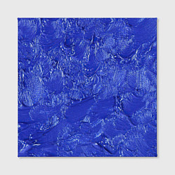 Холст квадратный Синие мазки, цвет: 3D-принт — фото 2