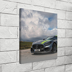 Холст квадратный Mercedes V8 Biturbo Racing Team AMG, цвет: 3D-принт — фото 2