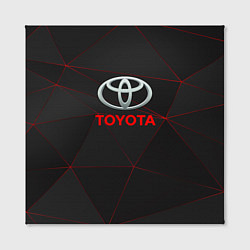 Холст квадратный Toyota Тонкие линии неона, цвет: 3D-принт — фото 2
