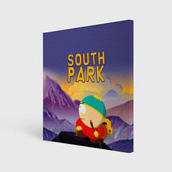 Холст квадратный Эпичный Картман в горах Южный Парк, цвет: 3D-принт