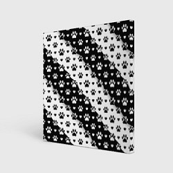 Холст квадратный Следы от Лап, цвет: 3D-принт