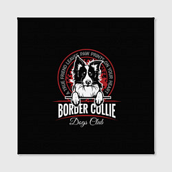 Холст квадратный Бордер-Колли Border Collie, цвет: 3D-принт — фото 2