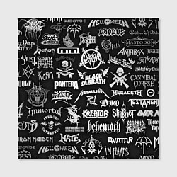 Холст квадратный ЛОГОТИПЫ МЕТАЛ ГРУПП METAL BANDS LOGO, цвет: 3D-принт — фото 2