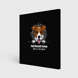 Холст квадратный Джек-Рассел-Терьер Jack Russell Terrier, цвет: 3D-принт