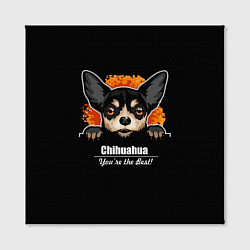 Холст квадратный Чихуахуа Chihuahua, цвет: 3D-принт — фото 2