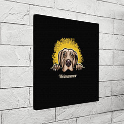 Холст квадратный Веймаранер Weimaraner, цвет: 3D-принт — фото 2