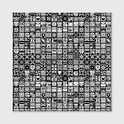 Холст квадратный Geometry Dash: BW Pattern, цвет: 3D-принт — фото 2