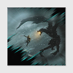 Холст квадратный TES FUS RO DAH DRAGON, цвет: 3D-принт — фото 2