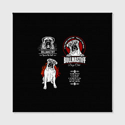 Холст квадратный Собака Бульмастиф, цвет: 3D-принт — фото 2