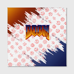 Холст квадратный RUNES DOOM LOGO, цвет: 3D-принт — фото 2