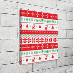 Холст квадратный Christmas Deer, цвет: 3D-принт — фото 2