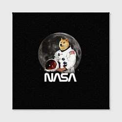 Холст квадратный Доги Космонавт Мем Наса Doge, цвет: 3D-принт — фото 2