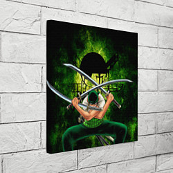 Холст квадратный Зоро Ророноа с катанами Ван пис, цвет: 3D-принт — фото 2