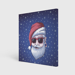 Холст квадратный САНТА ХИПСТЕР SANTA HIPSTER, цвет: 3D-принт