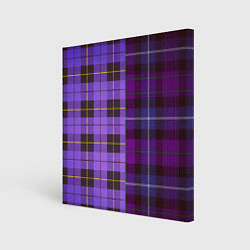 Холст квадратный Purple Checkered, цвет: 3D-принт