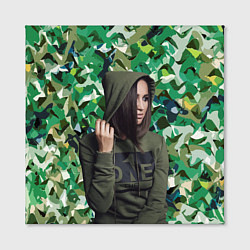 Холст квадратный Olga Buzova - camouflage, цвет: 3D-принт — фото 2