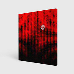 Холст квадратный MU red-black, цвет: 3D-принт