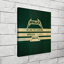 Холст квадратный No Life til Leather - Metallica, цвет: 3D-принт — фото 2