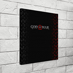 Холст квадратный GOD OF WAR LOGO, РУНЫ, цвет: 3D-принт — фото 2