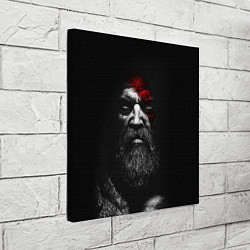 Холст квадратный ЛИЦО КРАТОСА, БОГ ВОЙНЫ GOD OF WAR, цвет: 3D-принт — фото 2