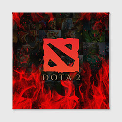 Холст квадратный DOTA 2 ЛОГО В ОГНЕ, ПЕРСОНАЖИ, цвет: 3D-принт — фото 2