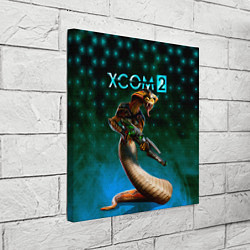 Холст квадратный XCOM ИКС КОМ рептилия, цвет: 3D-принт — фото 2