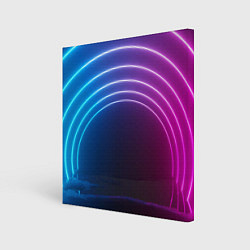 Холст квадратный Арка неонового света full version, цвет: 3D-принт