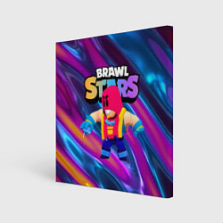 Холст квадратный GROM ГРОМ BRAWL STARS БРАВЛ СТАРС, цвет: 3D-принт