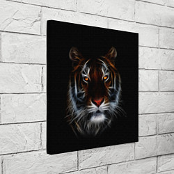 Холст квадратный Тигр в Темноте Глаза Зверя, цвет: 3D-принт — фото 2