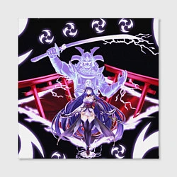 Холст квадратный SHOGUN RAIDEN SAMURAI DEMON GENSHIN IMPACT, цвет: 3D-принт — фото 2
