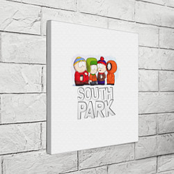 Холст квадратный South Park - Южный парк Кенни, Кайл, Стэн и Эрик, цвет: 3D-принт — фото 2
