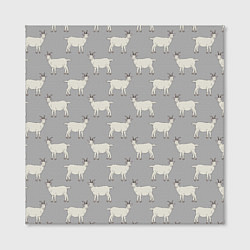 Холст квадратный Козлята паттерн, цвет: 3D-принт — фото 2